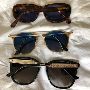 Authentic Gucci ray ban and supreme sunglasses